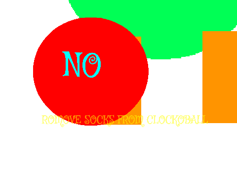 REMOVE SOCK FROM CLOCKOBALL