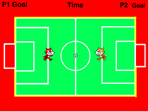 Real football (soccer) Two players