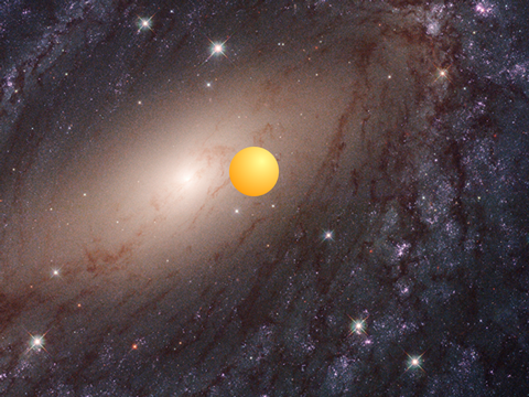 Ball gliding around the Milky Way!