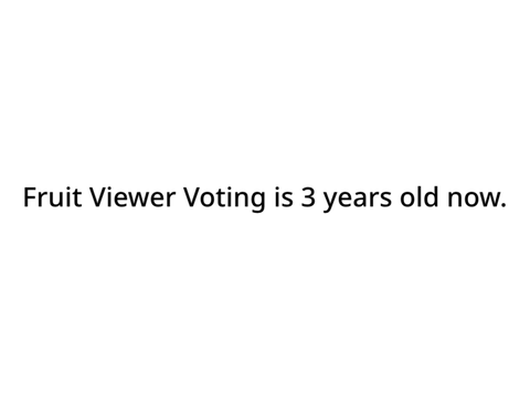 Happy 3rd anniversary to Fruit Viewer Voting!