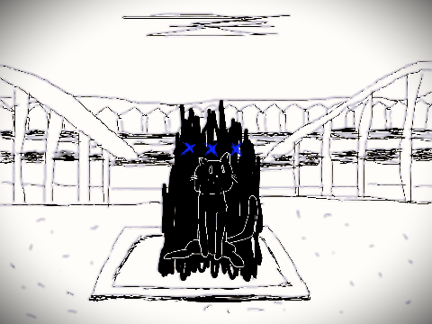 There's a black cat who wouldn't leave