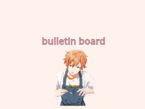 bulletin board .