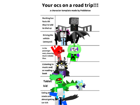 My OCs on a road trip