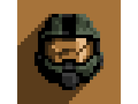 Master Chief Helmet Pixel Art