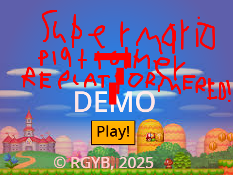 Super Mario Platformer REPLATFORMERED v0.0.5 (7 PROJECTS UNTIL I MOVE)