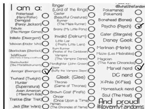 SHARE YOUR FANDOMS!!!!!!!! remix