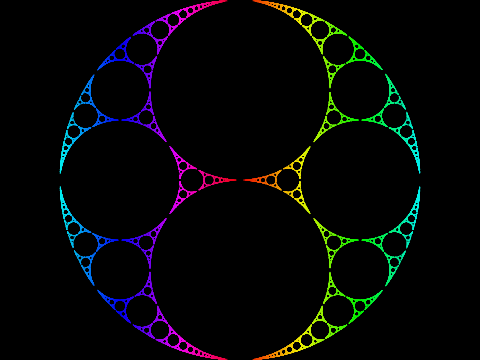 Apollonian Gasket IFS Fractal
