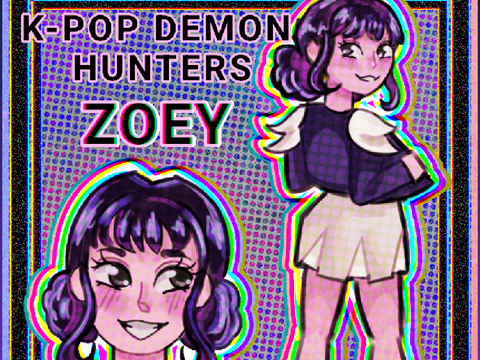 ZOEY KPop Demon Hunters Fanart｡⁠*ﾟ⁠+