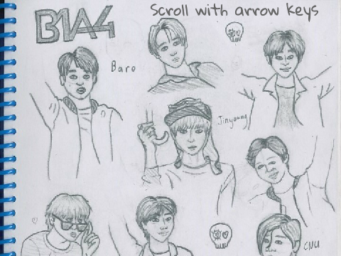 ✿Sketches✿ Kpop Boys and Cats
