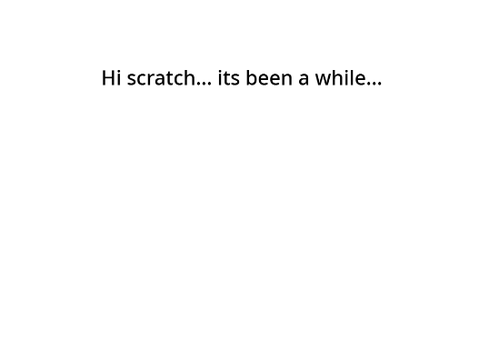 I'm back?