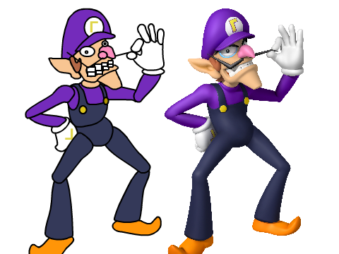 What if Bloplol07 vectorized Waluigi? (LOUD)