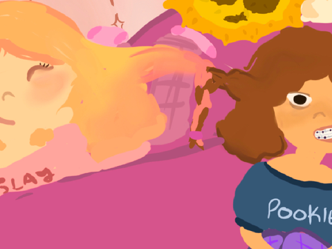 Larissa and dawn avoiding sleep at a sleepover