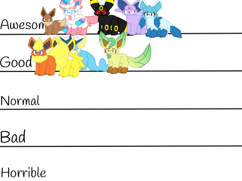 Favorite Eeveelution tier list (: remix