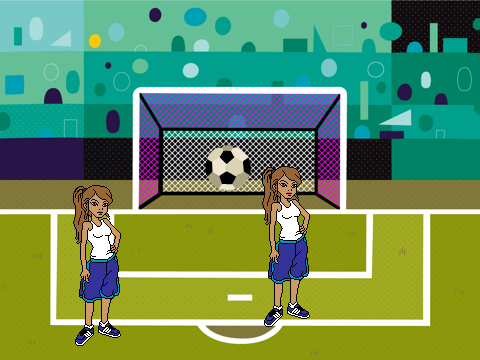 the soccer girls.