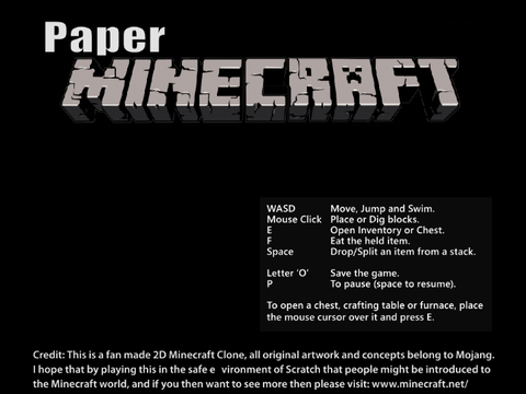Paper Minecraft v11.7 (Minecraft 2D)