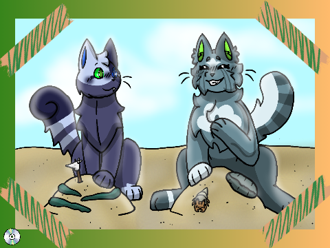 ~Cloudykit & Spottedkit build sanddens~
