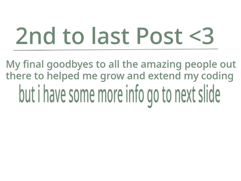 2nd to last Post <3