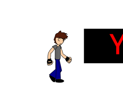 click the walking mikee on the screen