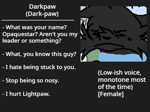 // Bound Auditions // Batch 1 Darkpaw