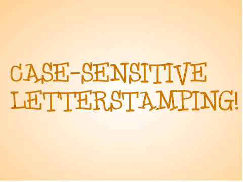 Case-sensitive-Letterstamping