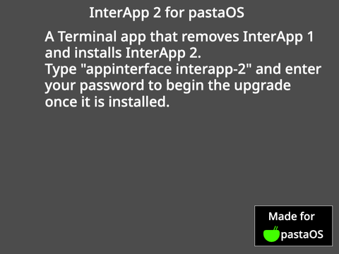 InterApp 2 Upgrade for pastaOS