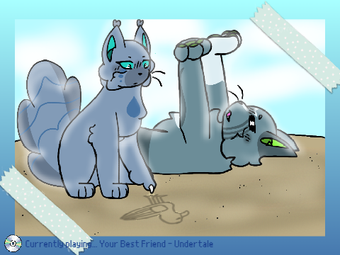 ~Cloudykit helps her sister with her drawing~