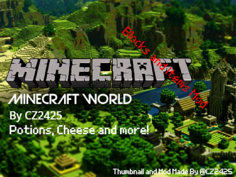 Paper Minecraft Huge Blocks and Items Mod 2.0