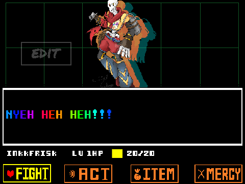 Undertale Battle vs. Ink Papyrus