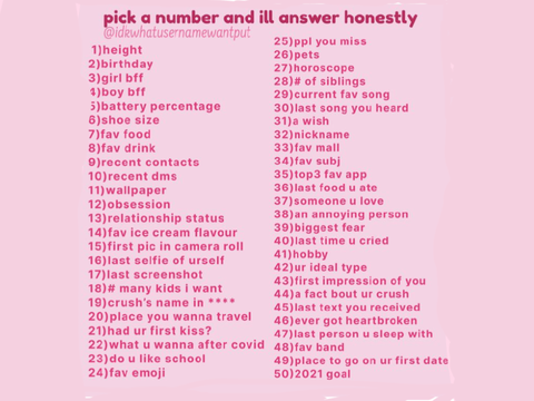 Pick a number and I'll answer