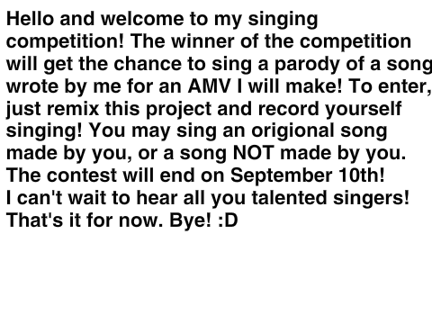 ~Singing Competition!~ remix