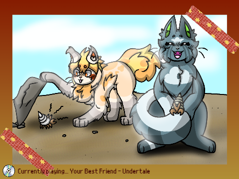 ~Cloudykit finds crabs with Yellowkit~