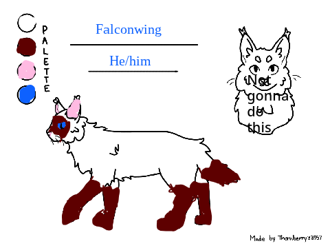 Falconwing ref sheet (Not my art!)
