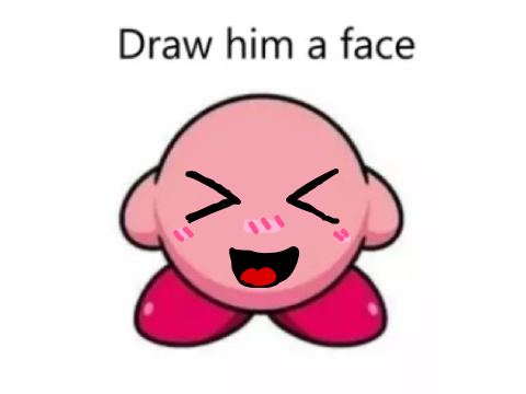 Remix and give kirby a face remix remix