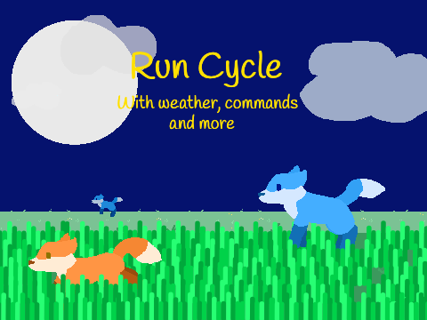 3 Foxes Lineless Run Cycle - With Commands