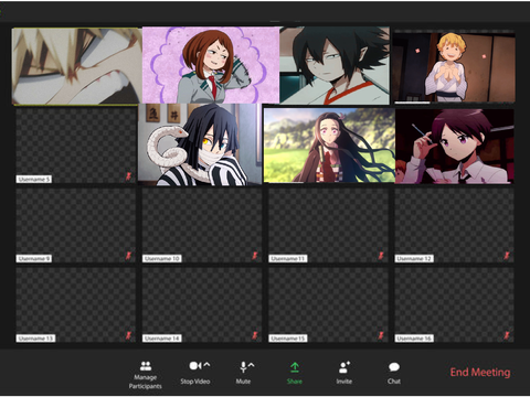 Add yourself to the Zoom Anime ver.