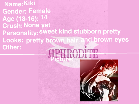 Aphrodite Academy Roleplay Sign Up remix