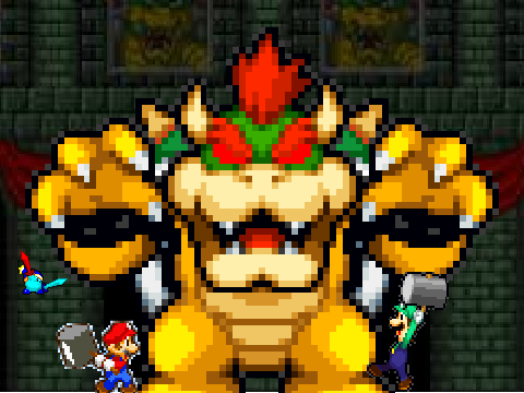Add yourself Fighting Giant Bowser