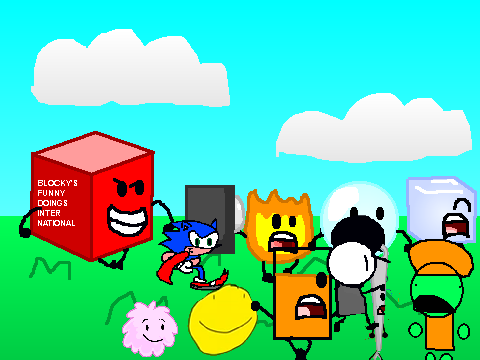 Add yourself running from Blocky's Funny Doings Int.[1]