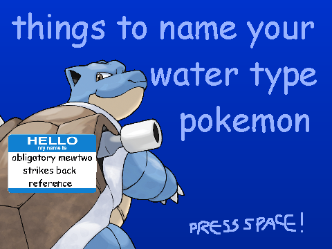 Water Type Pokémon Nicknames