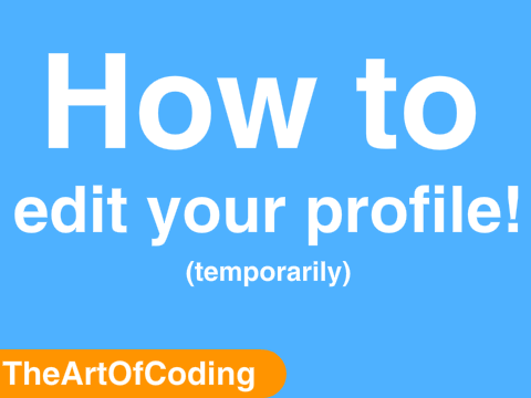 how to edit your profile (temporary)