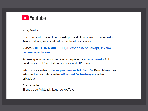 Se acabó.