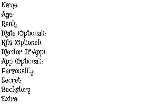 Warriors Roleplay BIO Sign Up Sheet Thing!