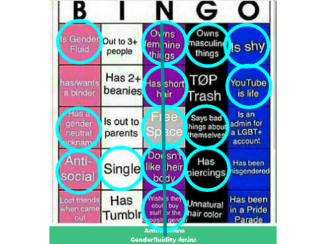 Genderfluid bingo-
