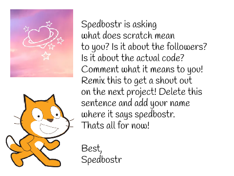 What is does Scratch mean to you?
