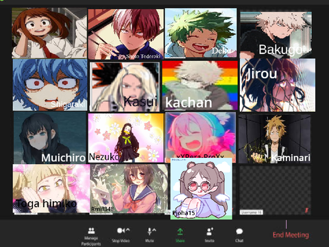 Add yourself to the zoom meeting [anime crossover time] remix remix remix