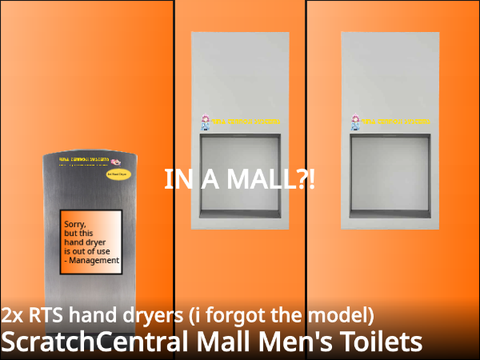 RARE RTS hand dryers - Men's Toilets - ScratchCentral Mall