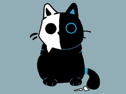. Half + Half - blink animation .
