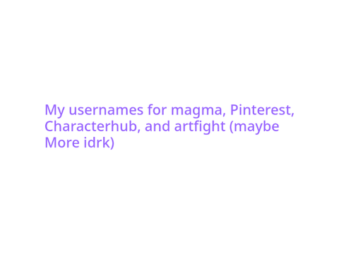 Other usernames