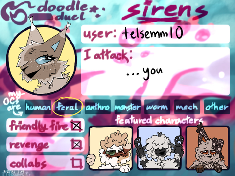 tiger’s doodle duel profile !! 