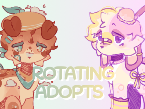 (WEEK TWO) rotating freebies + adopts! #art